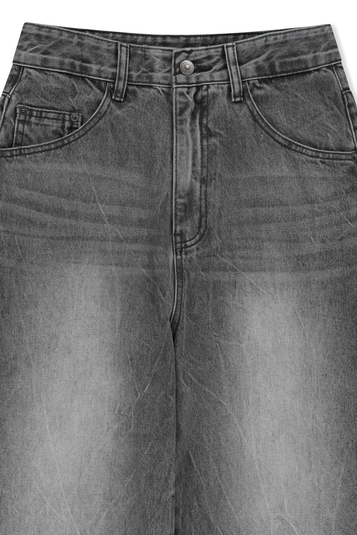 MATIN WAIST LOGO WIDE DENIM PANTS