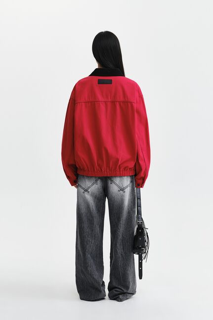 MATIN WAIST LOGO WIDE DENIM PANTS