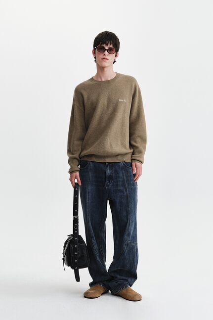 CALLIGRAPHY BACK LOGO KNIT PULLOVER