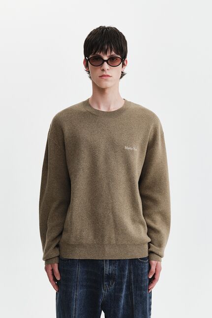 CALLIGRAPHY BACK LOGO KNIT PULLOVER