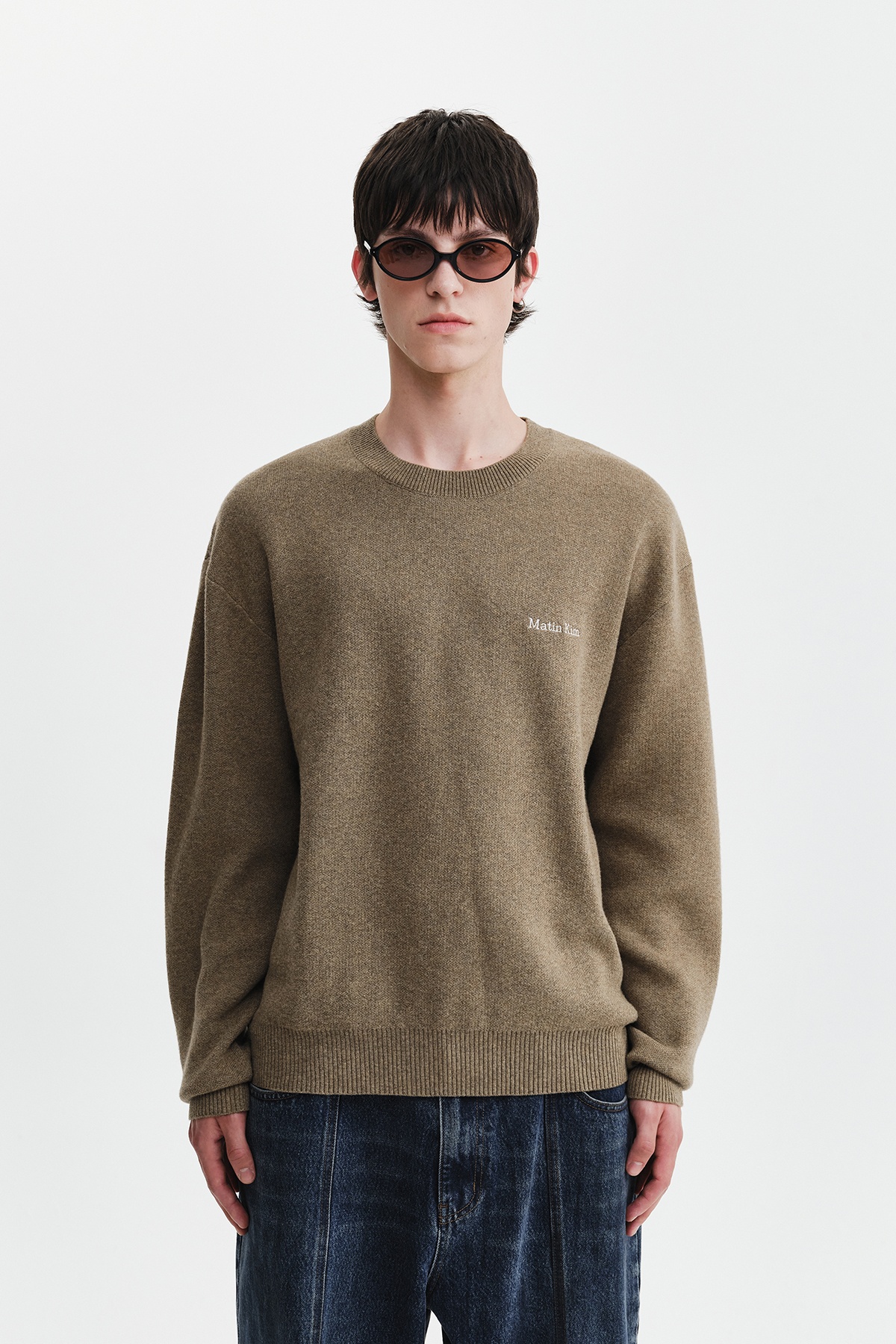 CALLIGRAPHY BACK LOGO KNIT PULLOVER