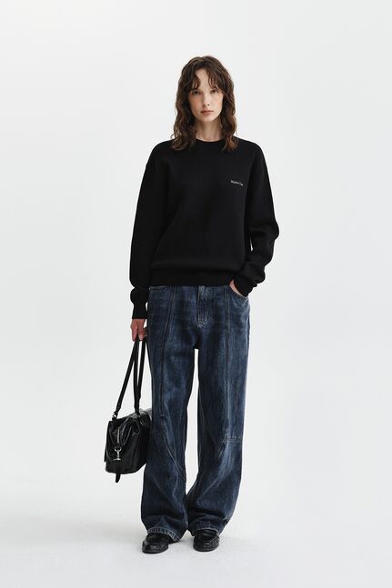 CALLIGRAPHY BACK LOGO KNIT PULLOVER