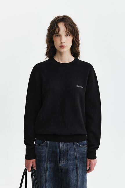 CALLIGRAPHY BACK LOGO KNIT PULLOVER