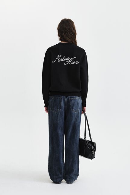 CALLIGRAPHY BACK LOGO KNIT PULLOVER