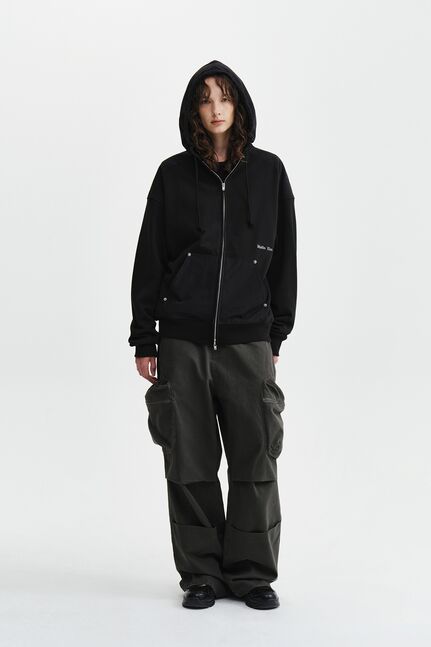 COLOR BLOCK HOODY ZIP UP