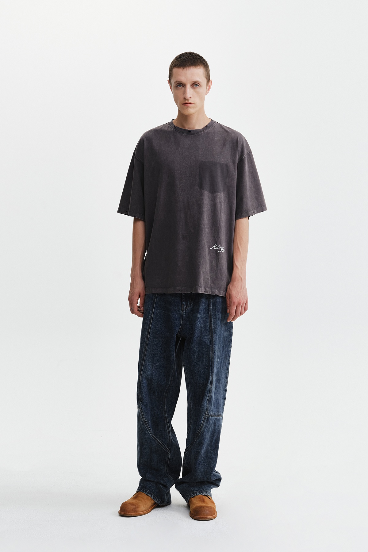 VINTAGE WASHED CALLIGRAPHY BACK LOGO TOP
