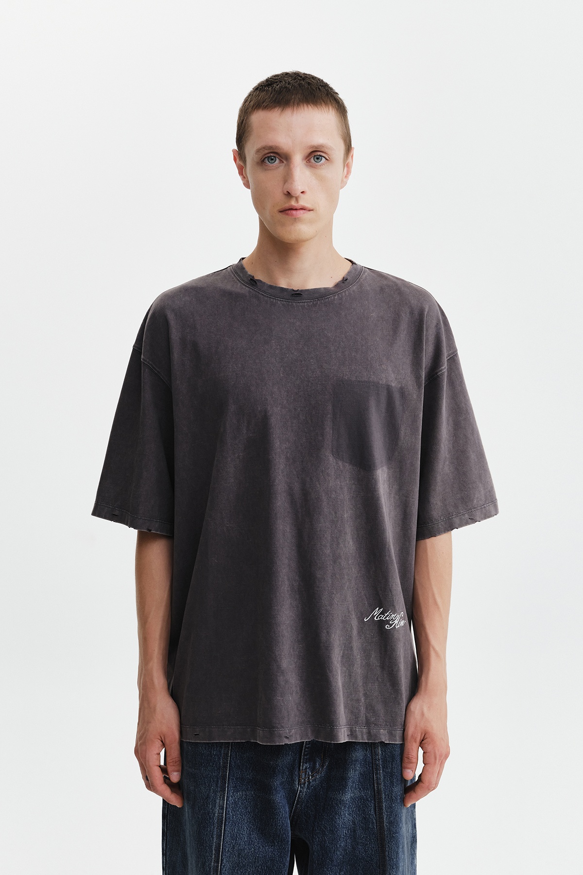 VINTAGE WASHED CALLIGRAPHY BACK LOGO TOP
