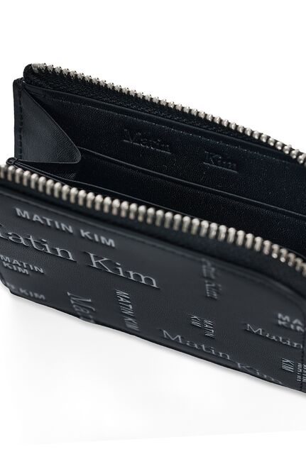 MATIN ALL-OVER LOGO HALF ROUND ZIP WALLET