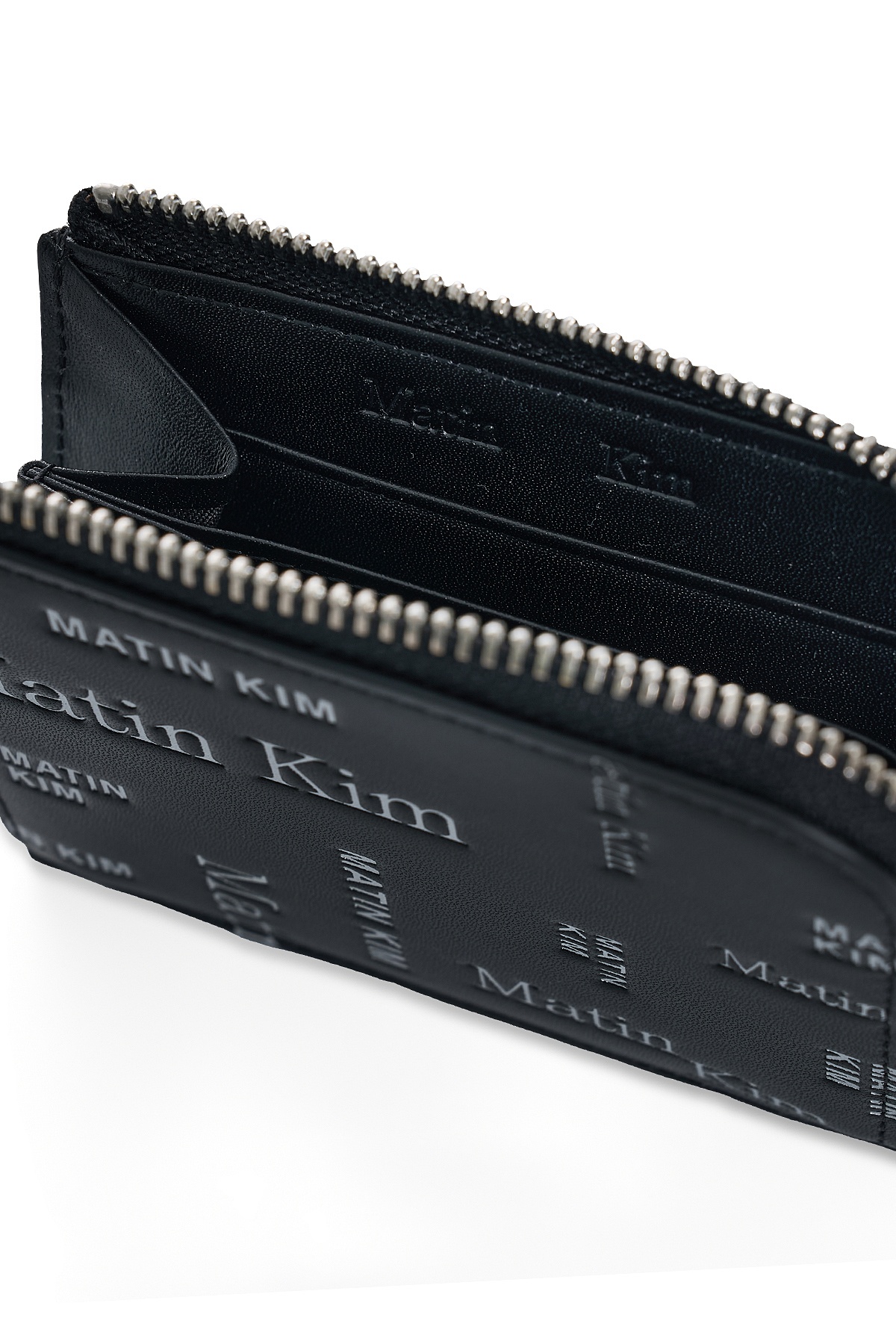 MATIN ALL-OVER LOGO HALF ROUND ZIP WALLET