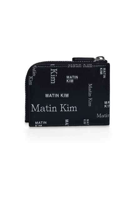 MATIN ALL-OVER LOGO HALF ROUND ZIP WALLET