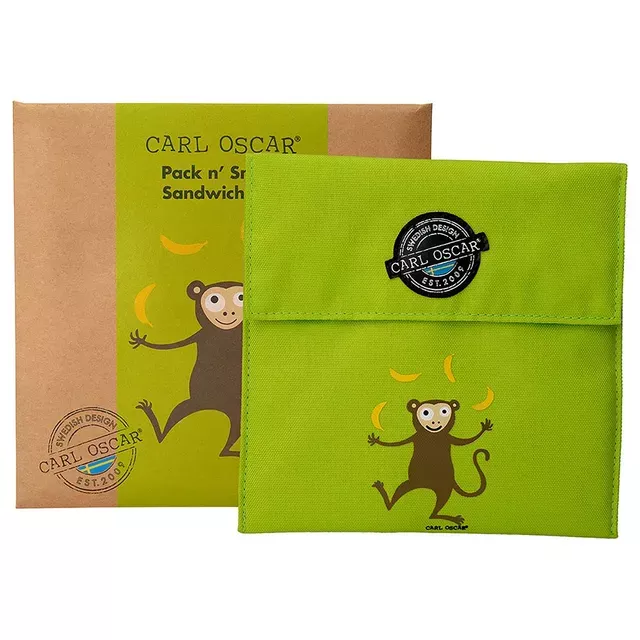 Pack n' Snack™ Sandwich Bag - Lime-Monkey