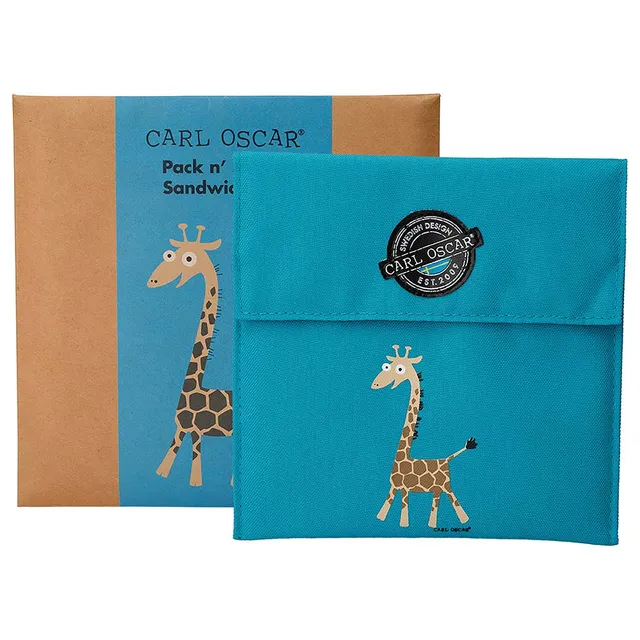 Pack n' Snack™ Sandwich Bag - Turquoise-Giraffe