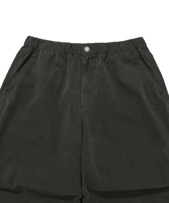 WIDE COTTON WASHED EASY PANTS