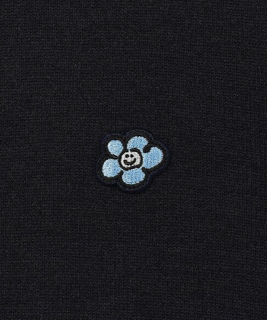 WOMEN LILY WAPPEN ROUND NECK LONG SLEEVE CARDIGAN