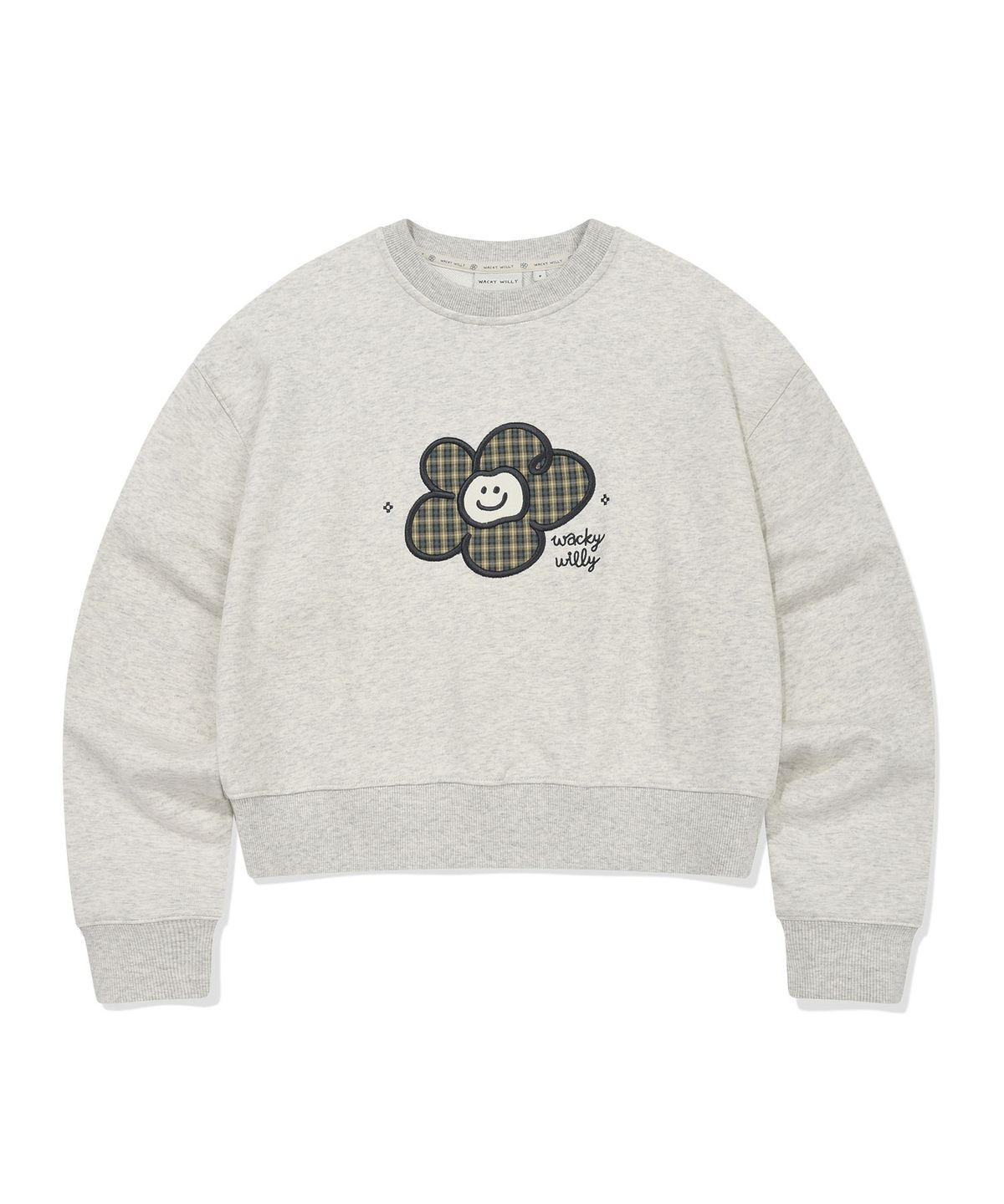 WOMEN'S CHECK LILY CROPPED SWEATSHIRT