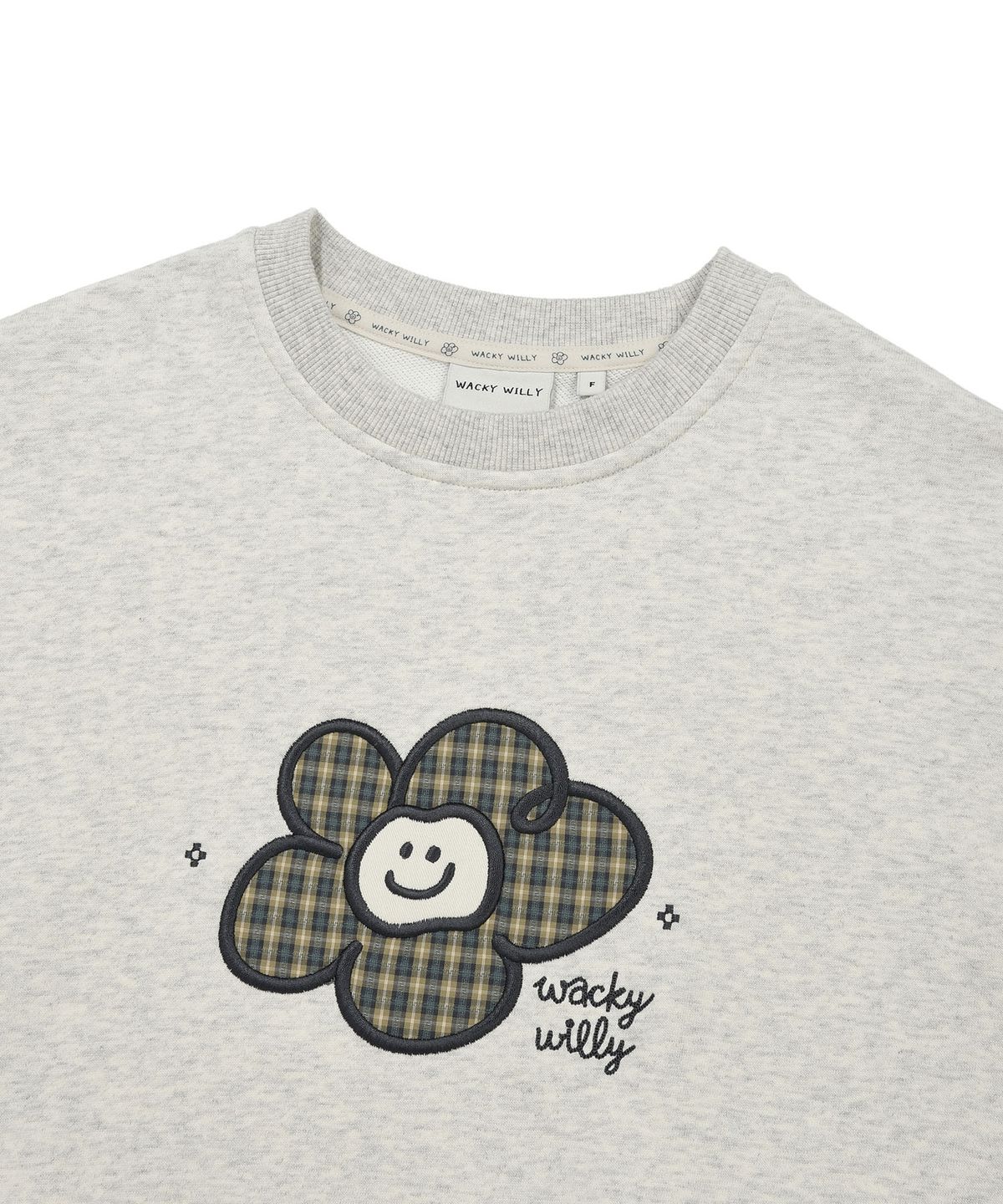 WOMEN'S CHECK LILY CROPPED SWEATSHIRT