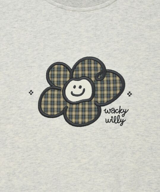 WOMEN'S CHECK LILY CROPPED SWEATSHIRT