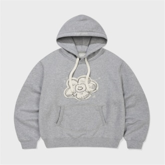 WOMEN BIG LILY APPLIQUE SEMI-OVER HOODIE