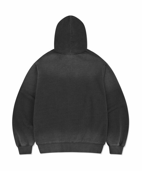 WOMEN'S BIG LILY LOGO DENIM WASHING OVERFIT HOODIE ZIP-UP