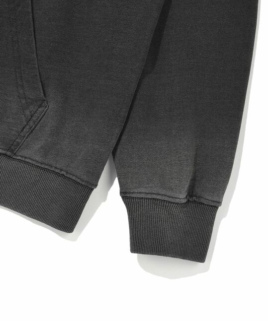 WOMEN'S BIG LILY LOGO DENIM WASHING OVERFIT HOODIE ZIP-UP