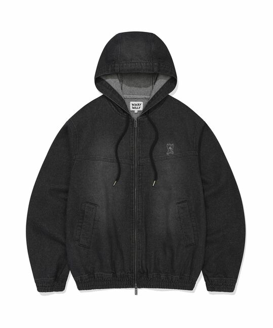 BACK GRAPHIC DENIM HOODED JUMPER