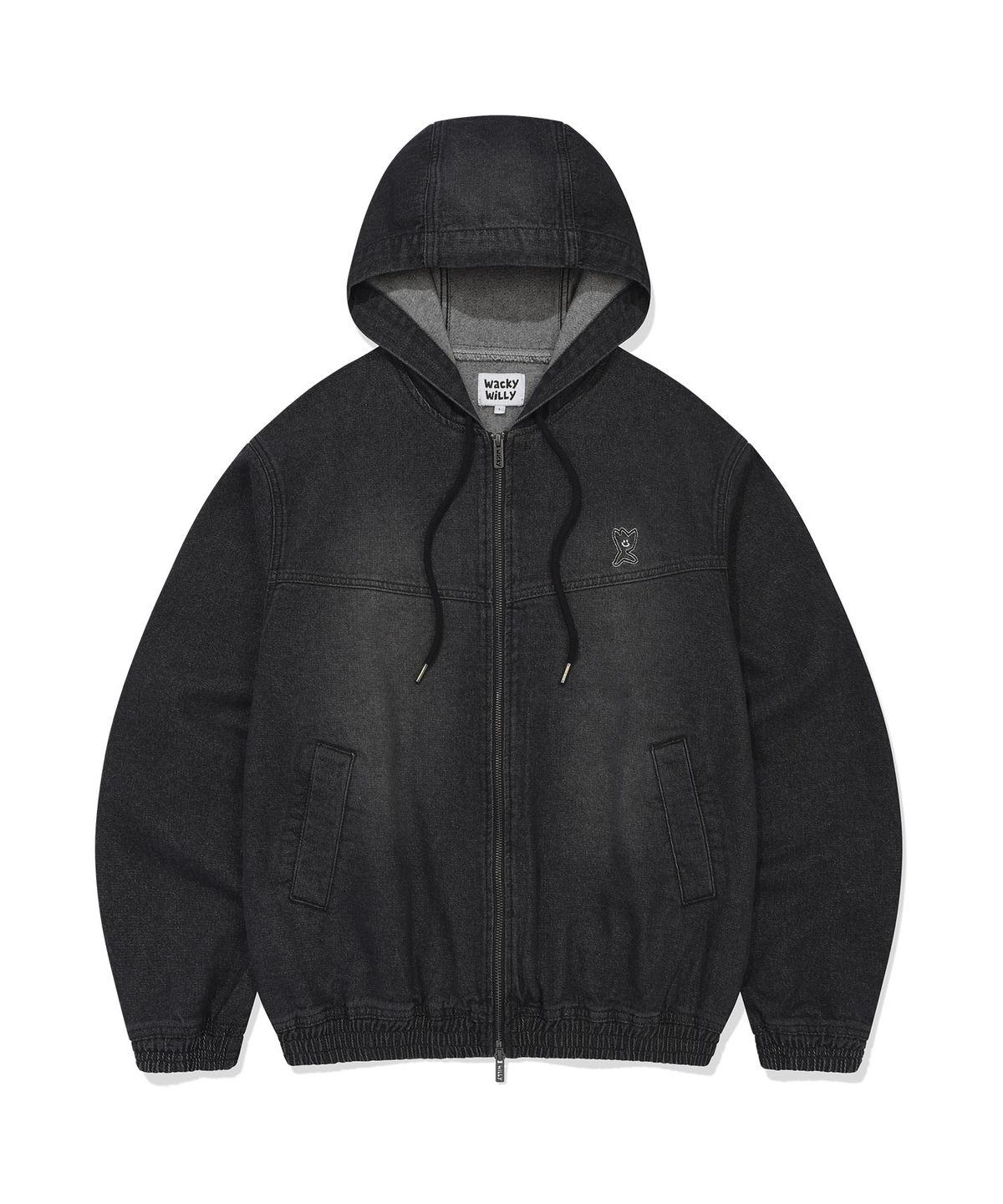 BACK GRAPHIC DENIM HOODED JUMPER