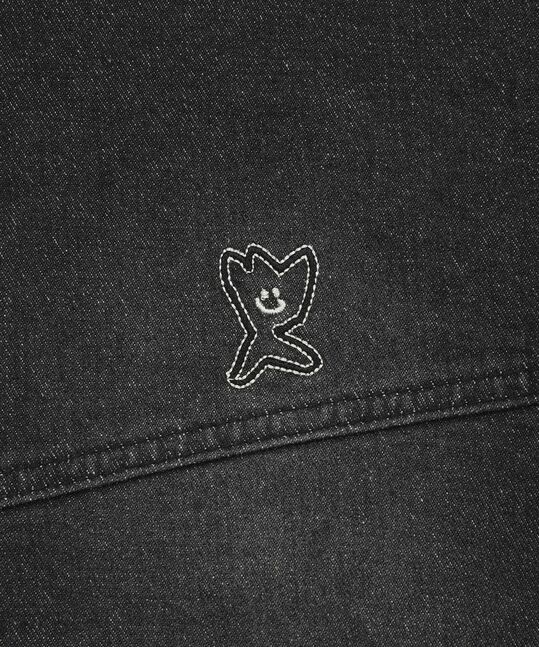 BACK GRAPHIC DENIM HOODED JUMPER