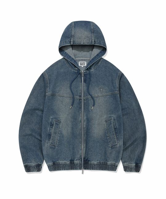 BACK GRAPHIC DENIM HOODED JUMPER