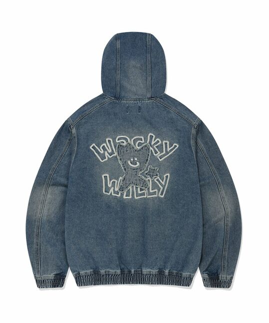 BACK GRAPHIC DENIM HOODED JUMPER