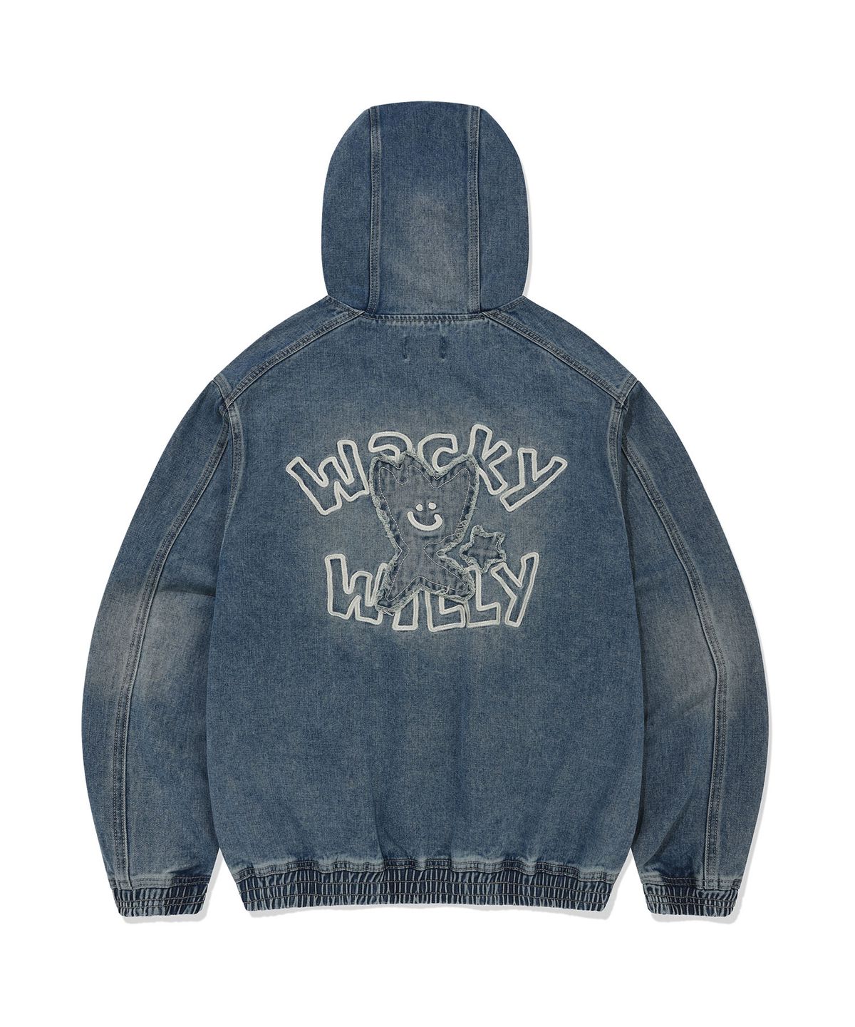 BACK GRAPHIC DENIM HOODED JUMPER