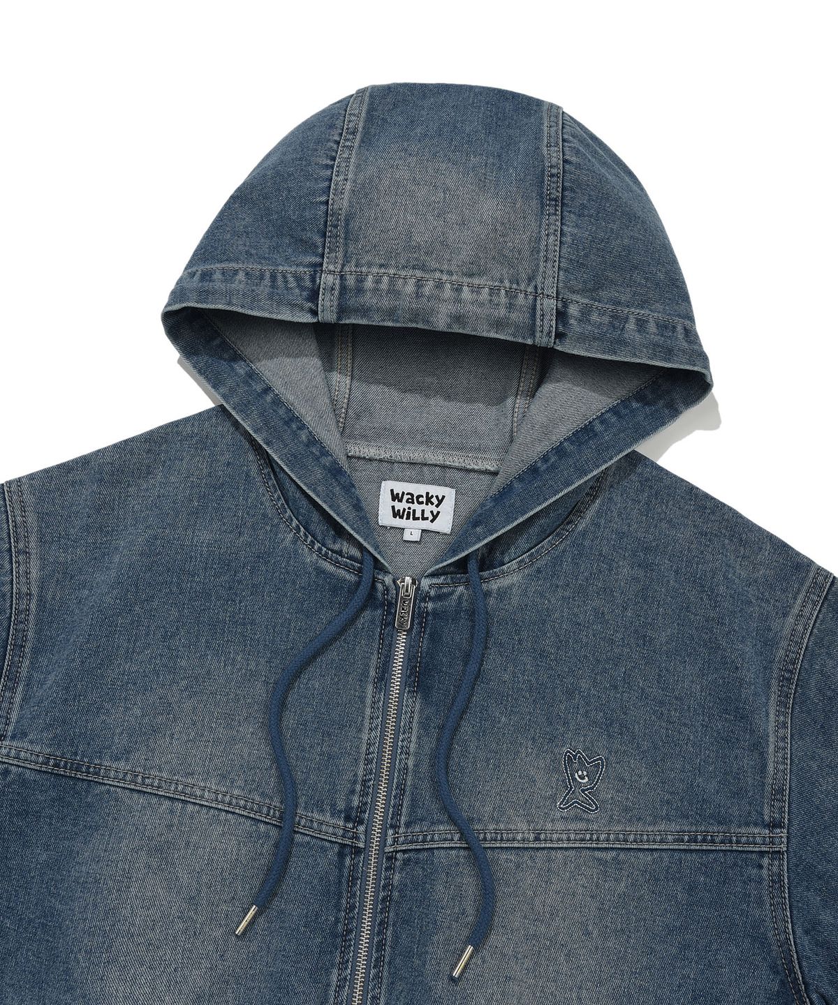 BACK GRAPHIC DENIM HOODED JUMPER