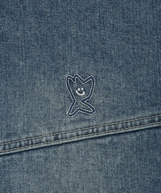 BACK GRAPHIC DENIM HOODED JUMPER