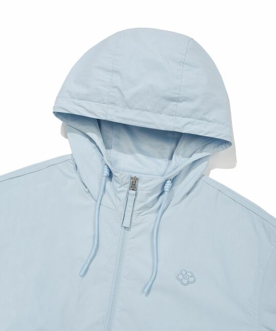 WOMEN NYLON HOODED WINDBREAKER