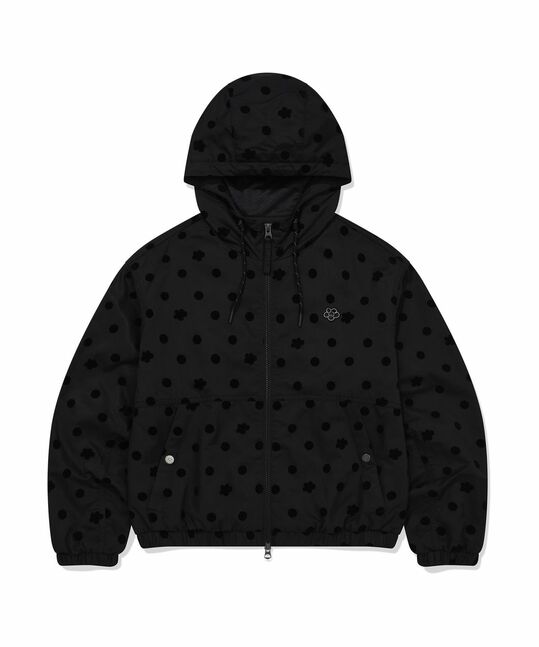 WOMEN NYLON HOODED WINDBREAKER
