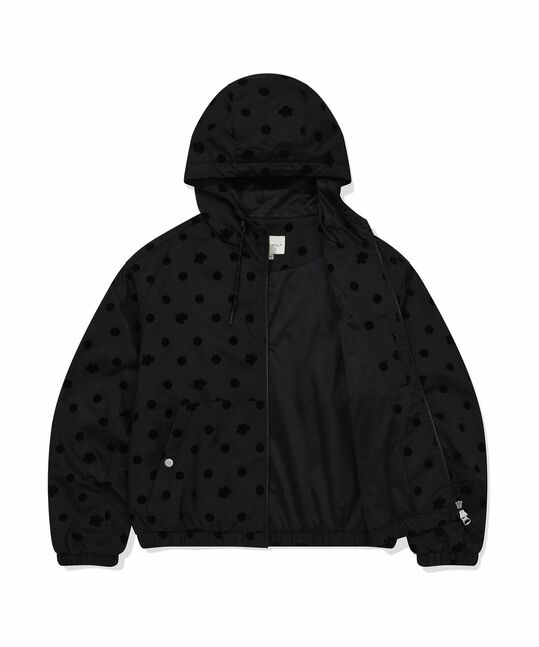 WOMEN NYLON HOODED WINDBREAKER