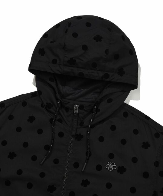 WOMEN NYLON HOODED WINDBREAKER
