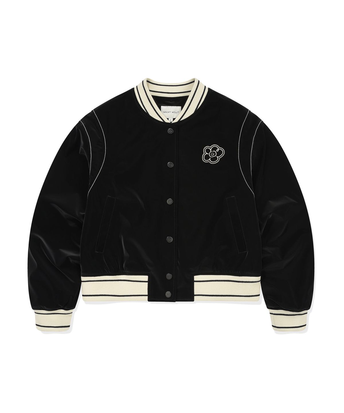 WOMEN'S VELVET-LIKE VARSITY JACKET