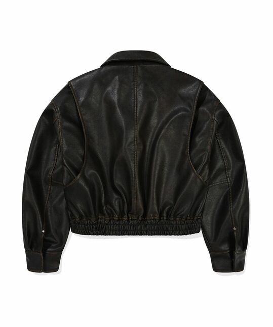 WOMEN'S CROPPED LEATHER JACKET