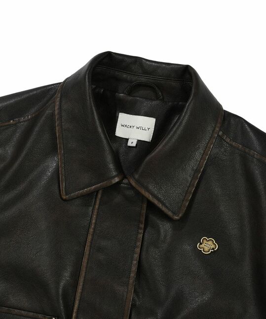 WOMEN'S CROPPED LEATHER JACKET