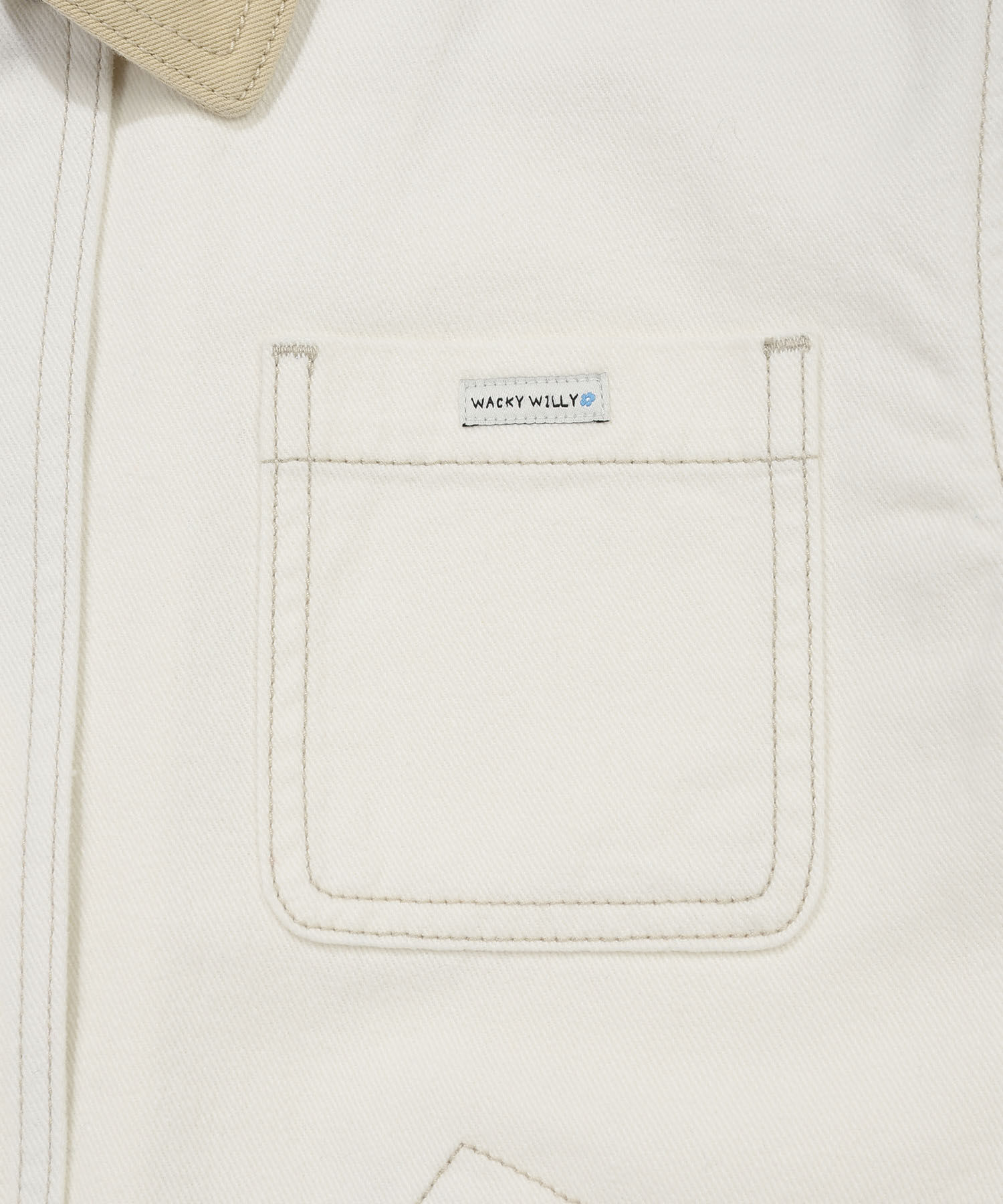WOMEN'S COLOR-BLOCK COLLAR DENIM WORK JACKET