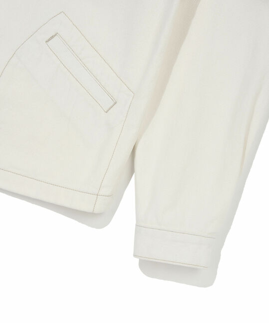 WOMEN'S COLOR-BLOCK COLLAR DENIM WORK JACKET