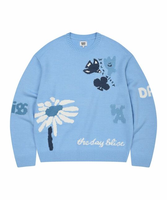 FRONT GRAPHIC JQD PULLOVER SWEATER