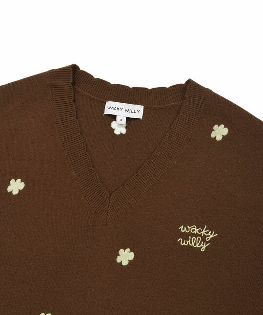WOMEN'S LILY DOT V-NECK PULLOVER