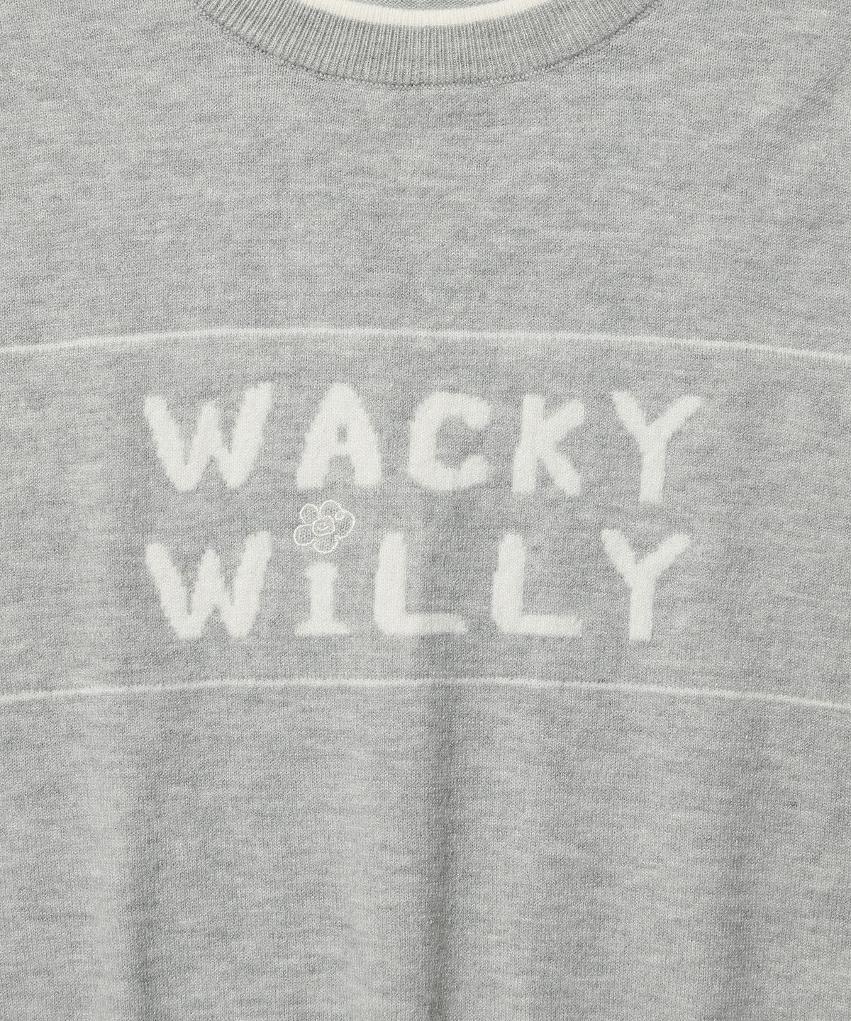 WOMEN'S TYPOGRAPHIC COLOR MATCHING SHORT SLEEVE KNIT