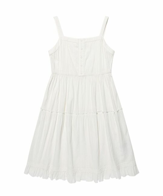 WOMEN'S COTTON EYELET BUSTIER DRESS