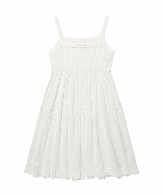 WOMEN'S COTTON EYELET BUSTIER DRESS