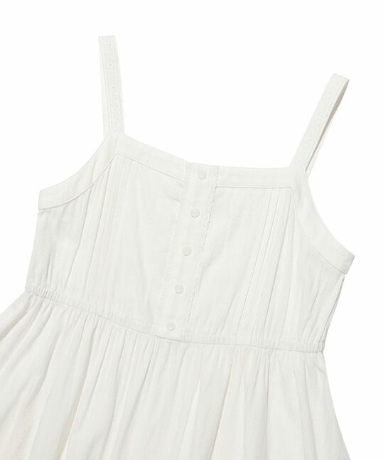 WOMEN'S COTTON EYELET BUSTIER DRESS
