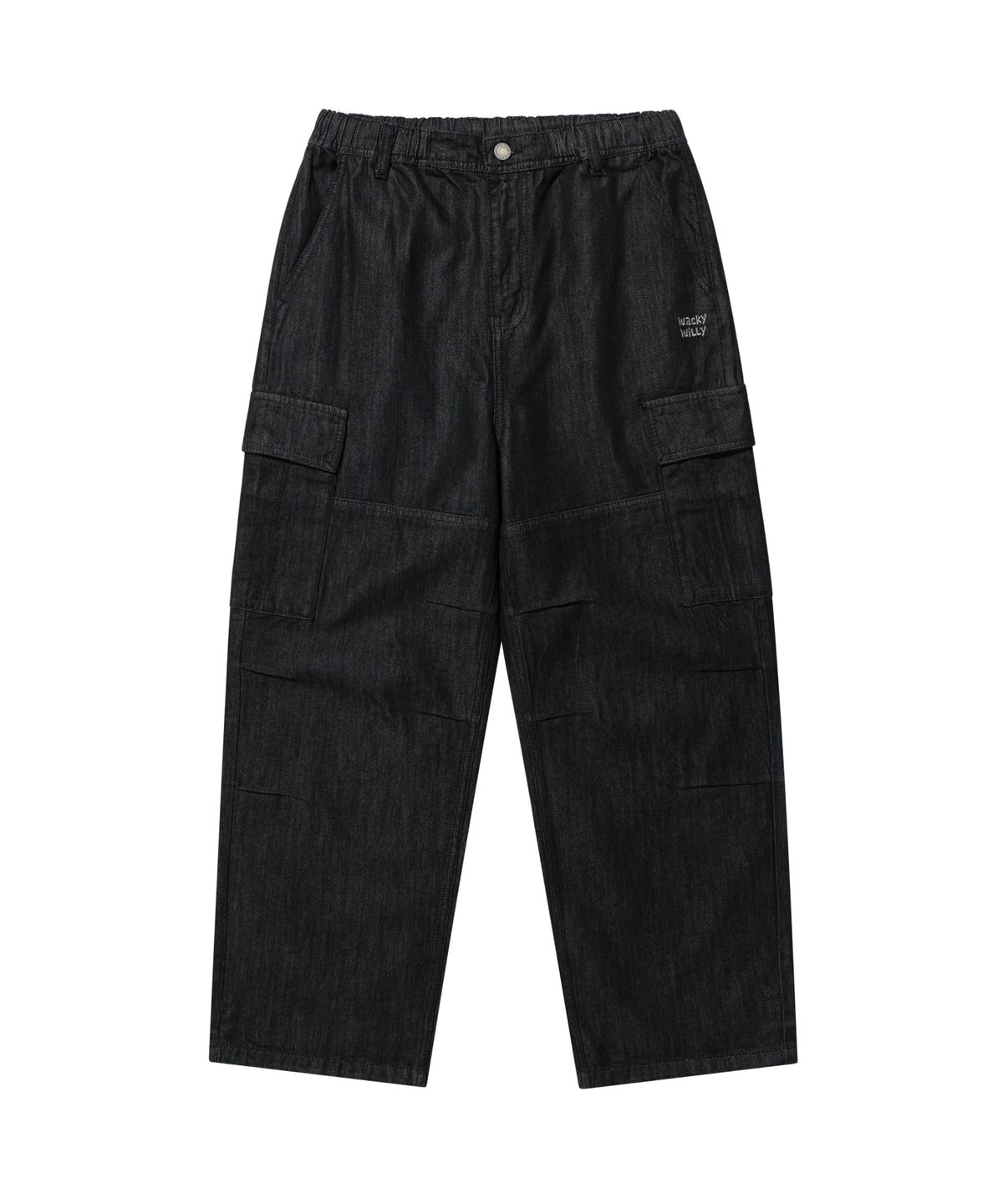 WIDE BANDING CARGO DENIM PANTS
