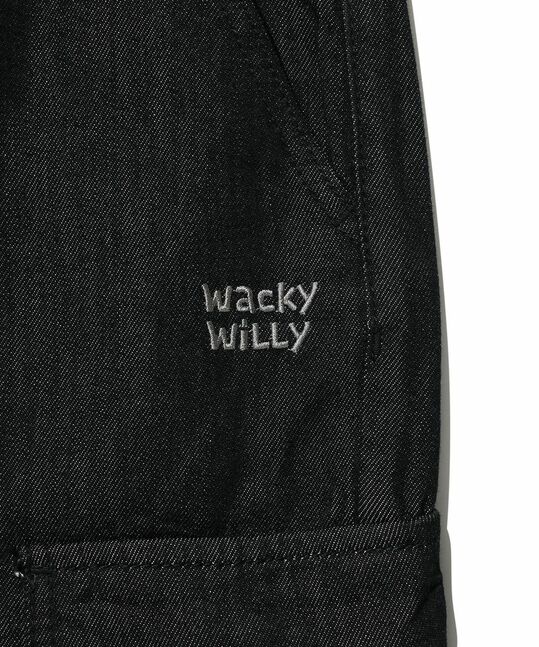 WIDE BANDING CARGO DENIM PANTS