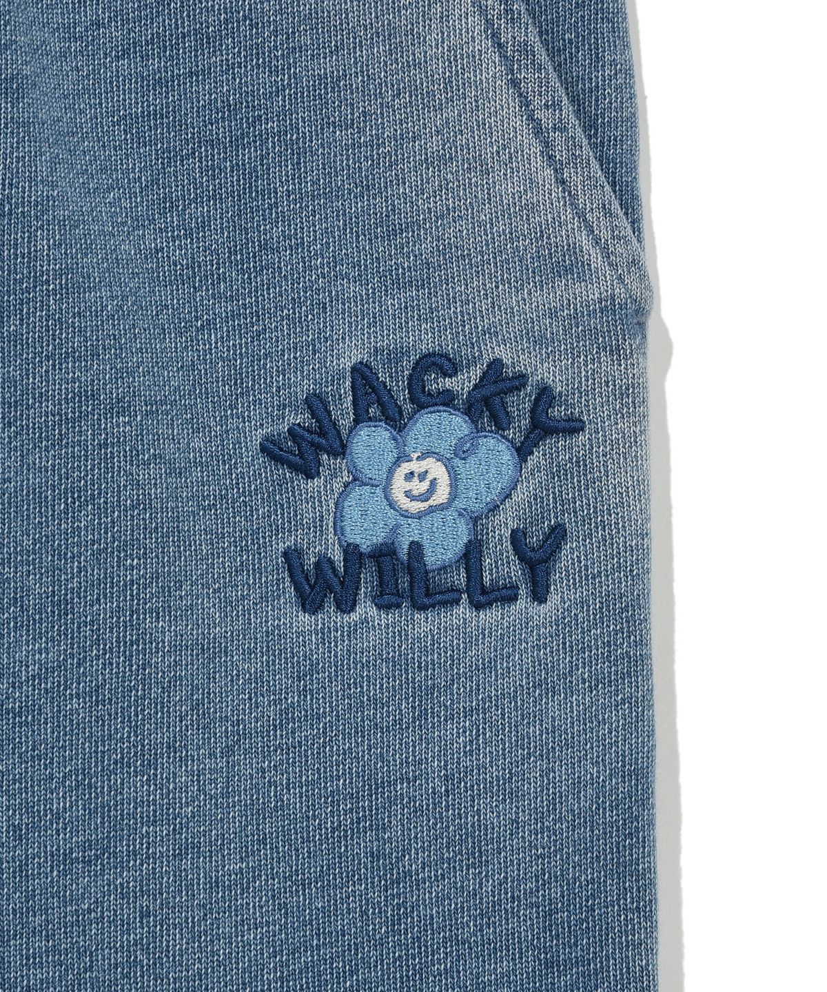 WOMEN DENIM WASHED SEMI-WIDE CARGO PANTS